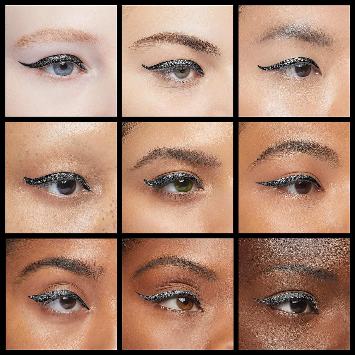 LA PURE 10mm Wing Stamp Liner – Lifted Look Winged Eyeliner for Hooded and Drooping Lids, Black