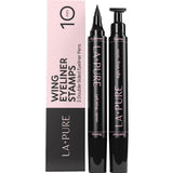 LA PURE 10mm Wing Stamp Liner – Lifted Look Winged Eyeliner for Hooded and Drooping Lids, Black