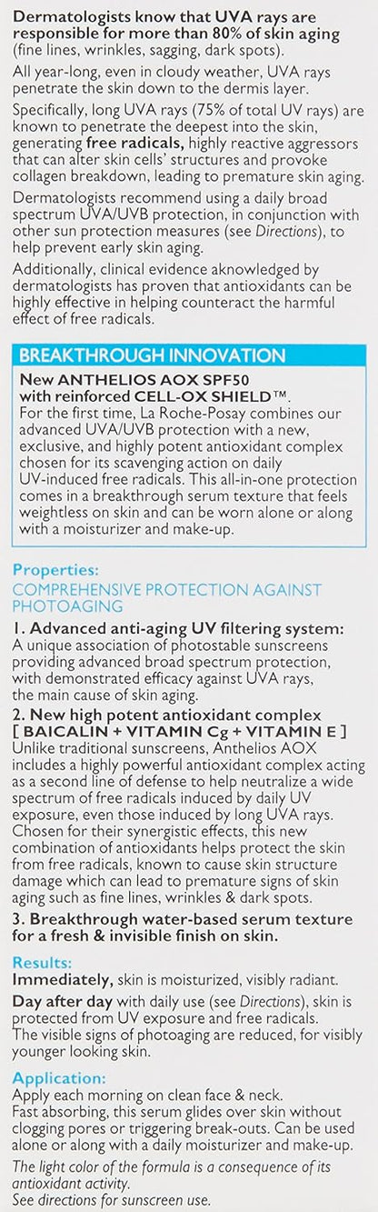 La Roche-Posay Anthelios AOX – Prestige Science-Backed Facial Serum with Vitamin C & E
