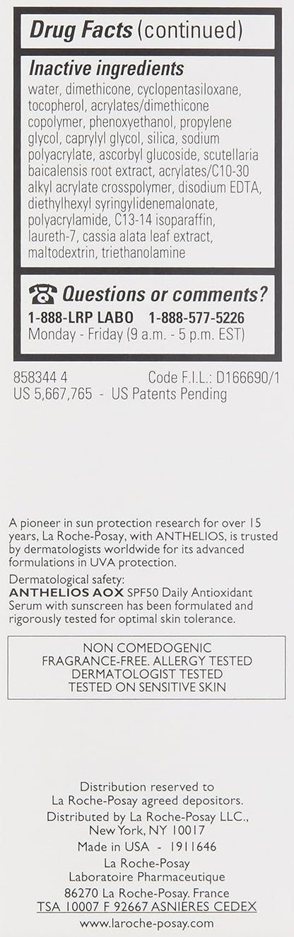 La Roche-Posay Anthelios AOX – Prestige Science-Backed Facial Serum with Vitamin C & E