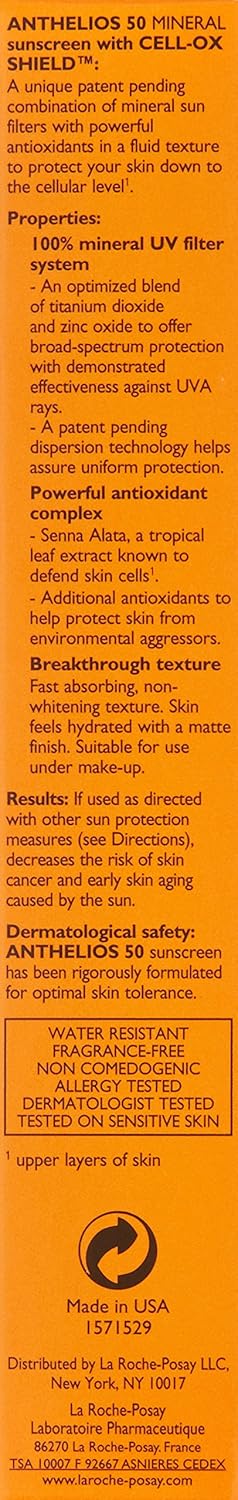La Roche-Posay Anthelios Mineral SPF 50 – Skin-Safe Chemical-Free Sun Defense, Dermatologist-Tested Formula