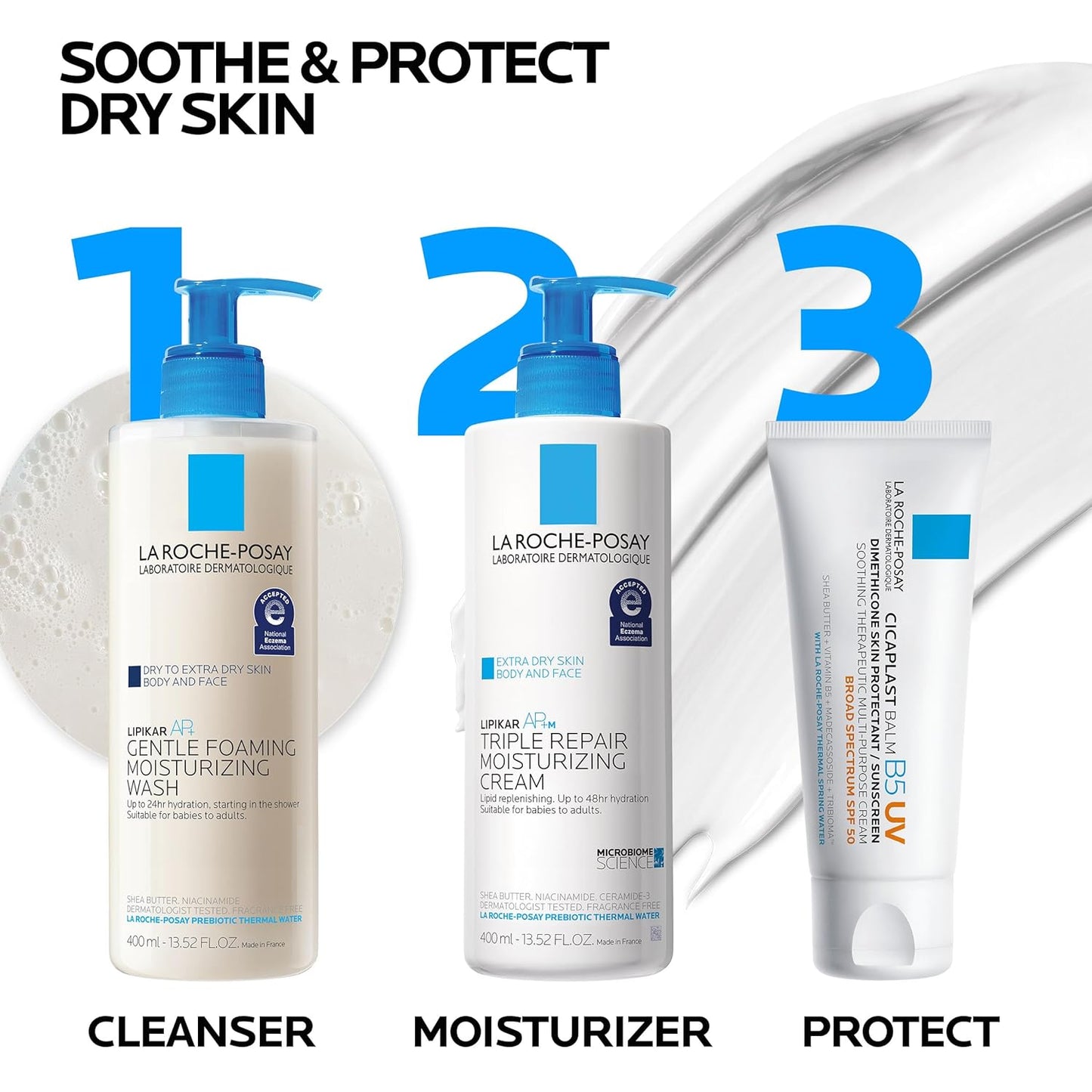 La Roche-Posay Cicaplast B5 UV SPF 50 – Mindful Post-Cleanse Soothing Balm for Bathroom Vanity