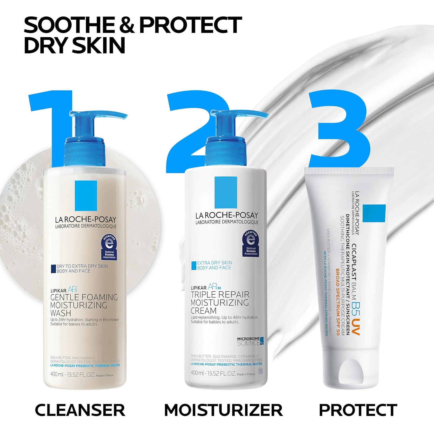 La Roche-Posay Cicaplast B5 UV SPF 50 – Mindful Post-Cleanse Soothing Balm for Bathroom Vanity