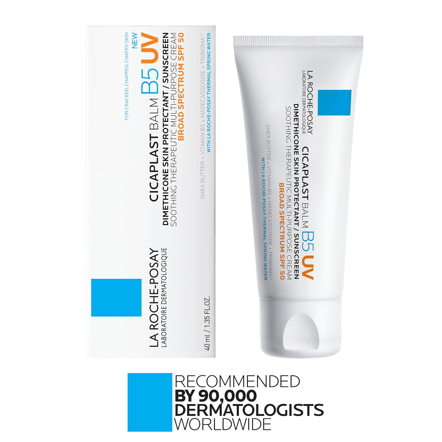 La Roche-Posay Cicaplast B5 UV SPF 50 – Mindful Post-Cleanse Soothing Balm for Bathroom Vanity