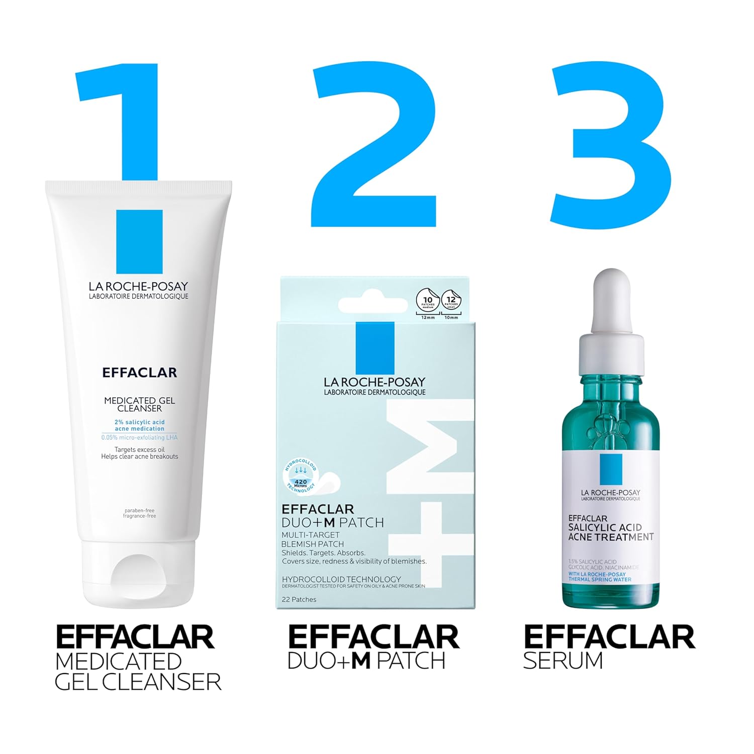 La Roche-Posay Effaclar Multi-Target Patches – Nightly Wind-Down Skincare for Sensitive, Breakout-Prone Skin