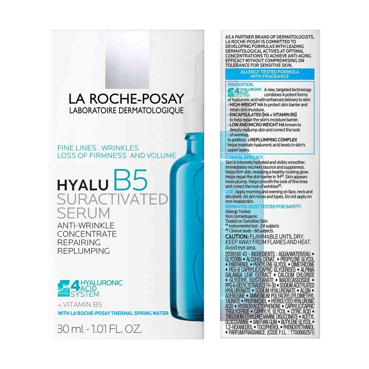 La Roche-Posay Hyalu B5 Non-Comedogenic Face Treatment – Oil-Free Serum for Breakout-Free Skin