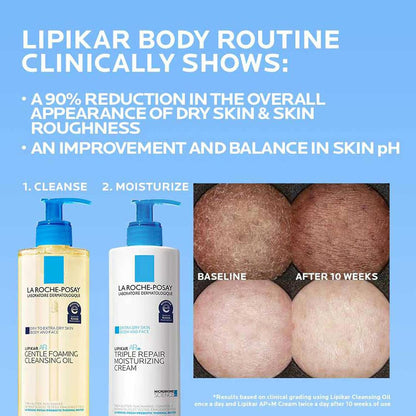 La Roche-Posay Lipikar AP+ Foaming Cleansing Oil – Pediatrician-Tested Baby Wash for Newborns 2 Weeks and Up, Gentle Family Bath