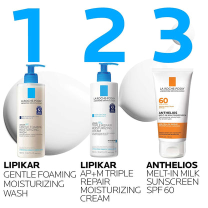 La Roche-Posay Lipikar AP+ Non-Irritating Gentle Cleanser – Dermatologist-Tested Eczema Body Wash