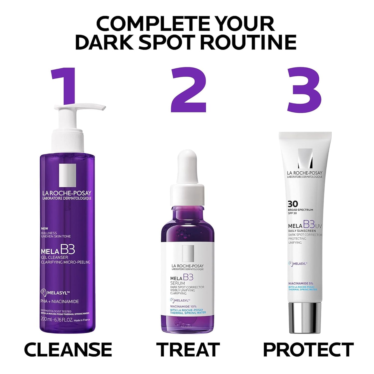 La Roche-Posay Mela B3 Cleanser Gentle Choice for Reactive Skin, Dermatologist Tested Wash for Discoloration