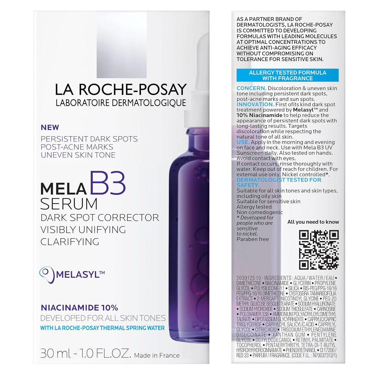 La Roche-Posay Mela B3 Drop Serum – Minimal, Effective Dark Spot Treatment with 10% Niacinamide