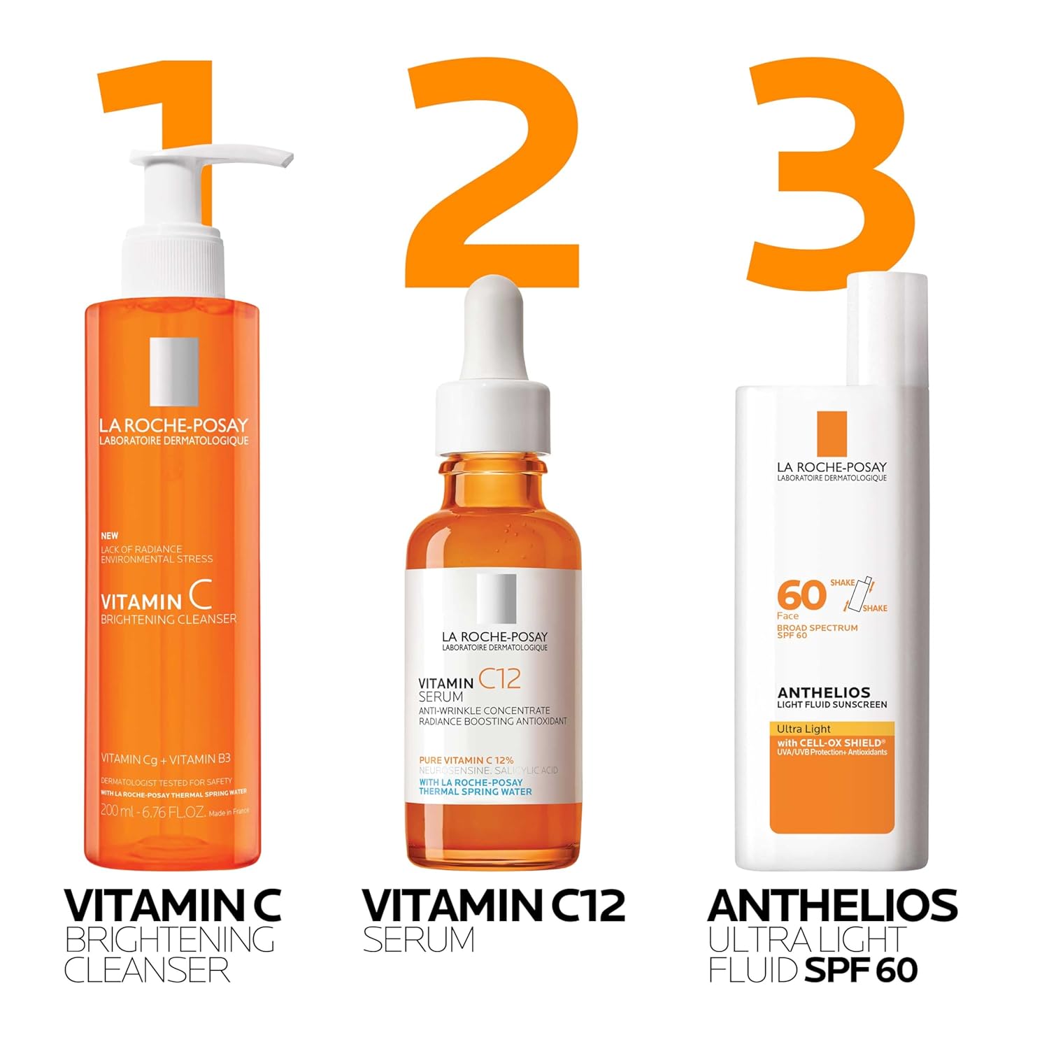 La Roche-Posay Minimal Brightening Wash – Clean Formula, One-Step Cleansing with Vitamin Cg