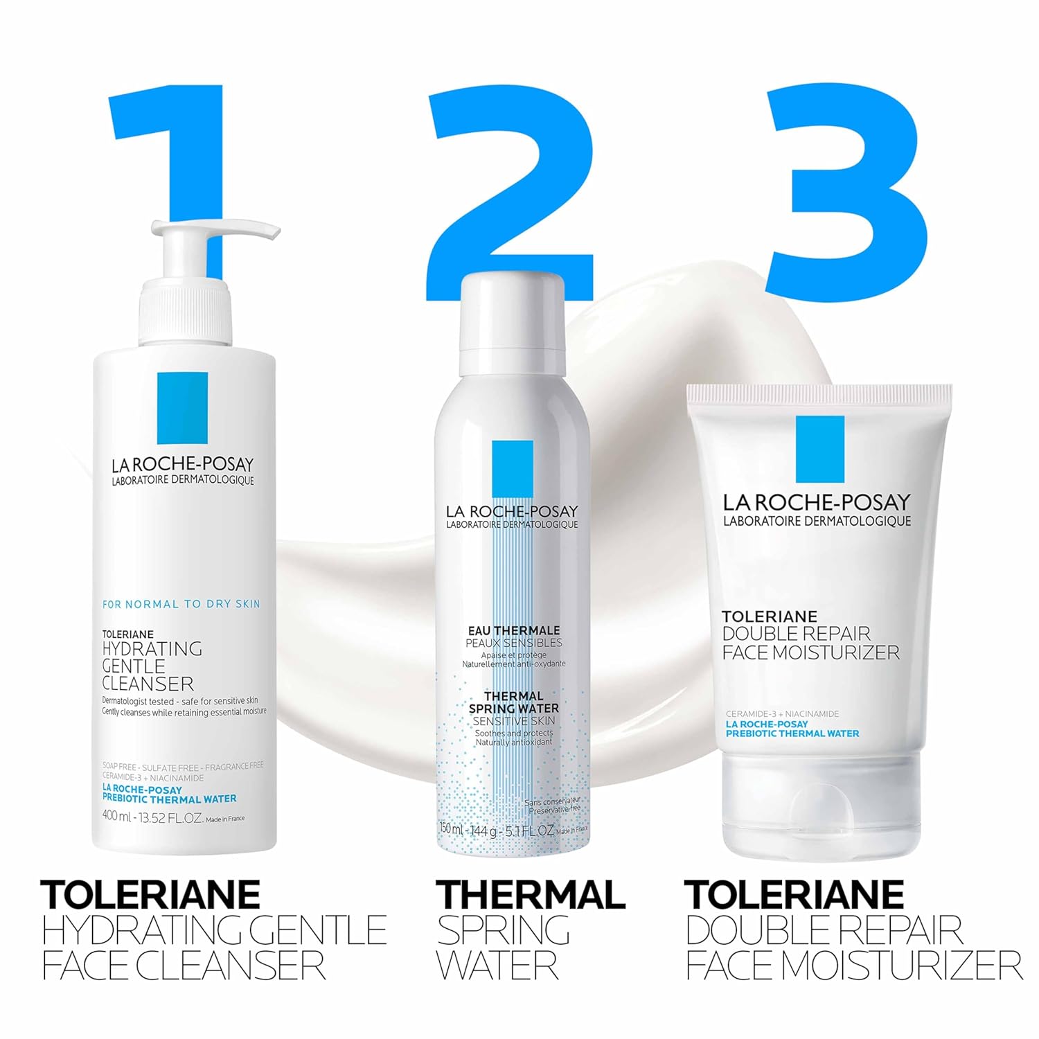 La Roche-Posay Toleriane Double Repair Moisturizer Set – Thoughtful Birthday Gift for Mom with Hydrating Cleanser