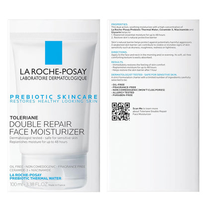 La Roche-Posay Toleriane Double Repair Moisturizer Set – Thoughtful Birthday Gift for Mom with Hydrating Cleanser
