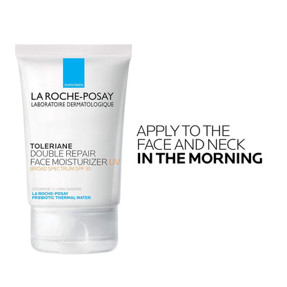 La Roche-Posay Toleriane Double Repair UV SPF 30 – Clean Formula Moisturizer, Two Products in One