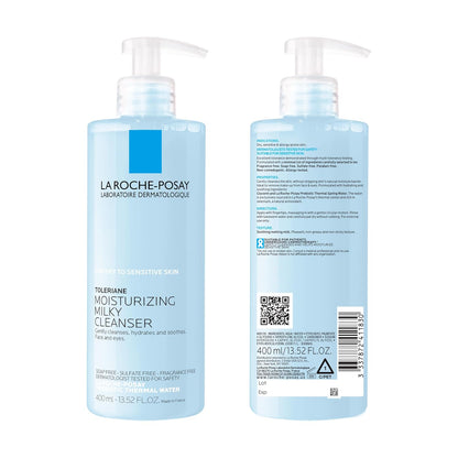 La Roche-Posay Toleriane Gentle Milky Cleanser – Soothing Evening Skincare Ritual for Reactive, Allergy-Prone Skin