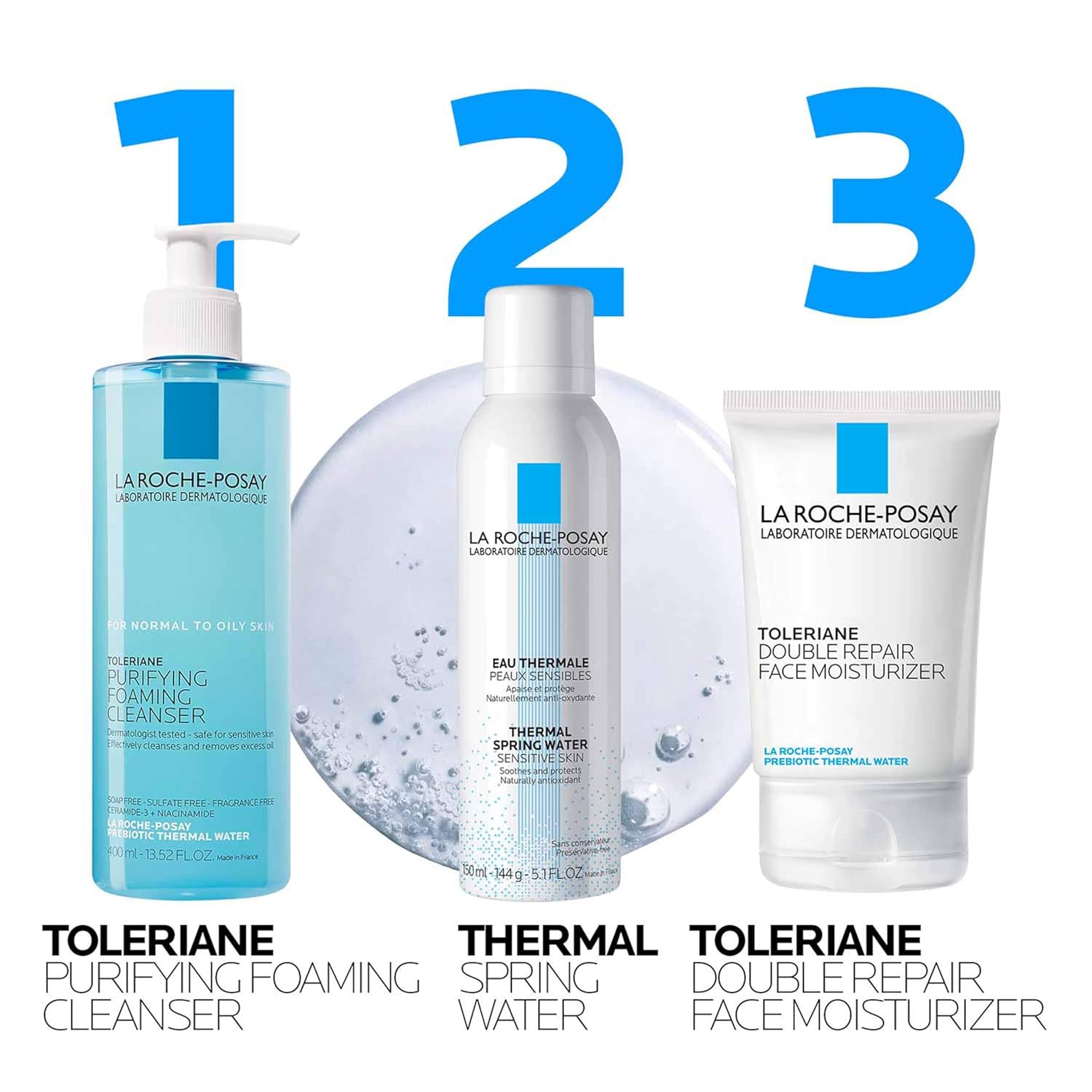 La Roche-Posay Toleriane Oil-Free Face Wash – Safe, Non-Irritating Daily Cleanser for Reactive Skin