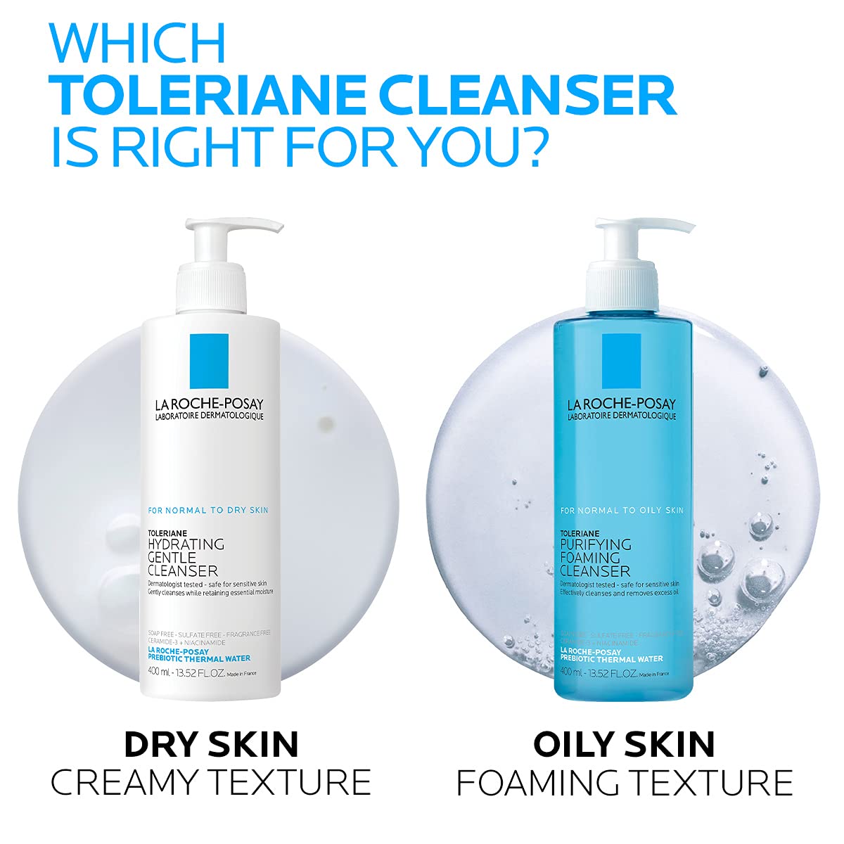 La Roche-Posay Toleriane Oil-Free Face Wash – Safe, Non-Irritating Daily Cleanser for Reactive Skin