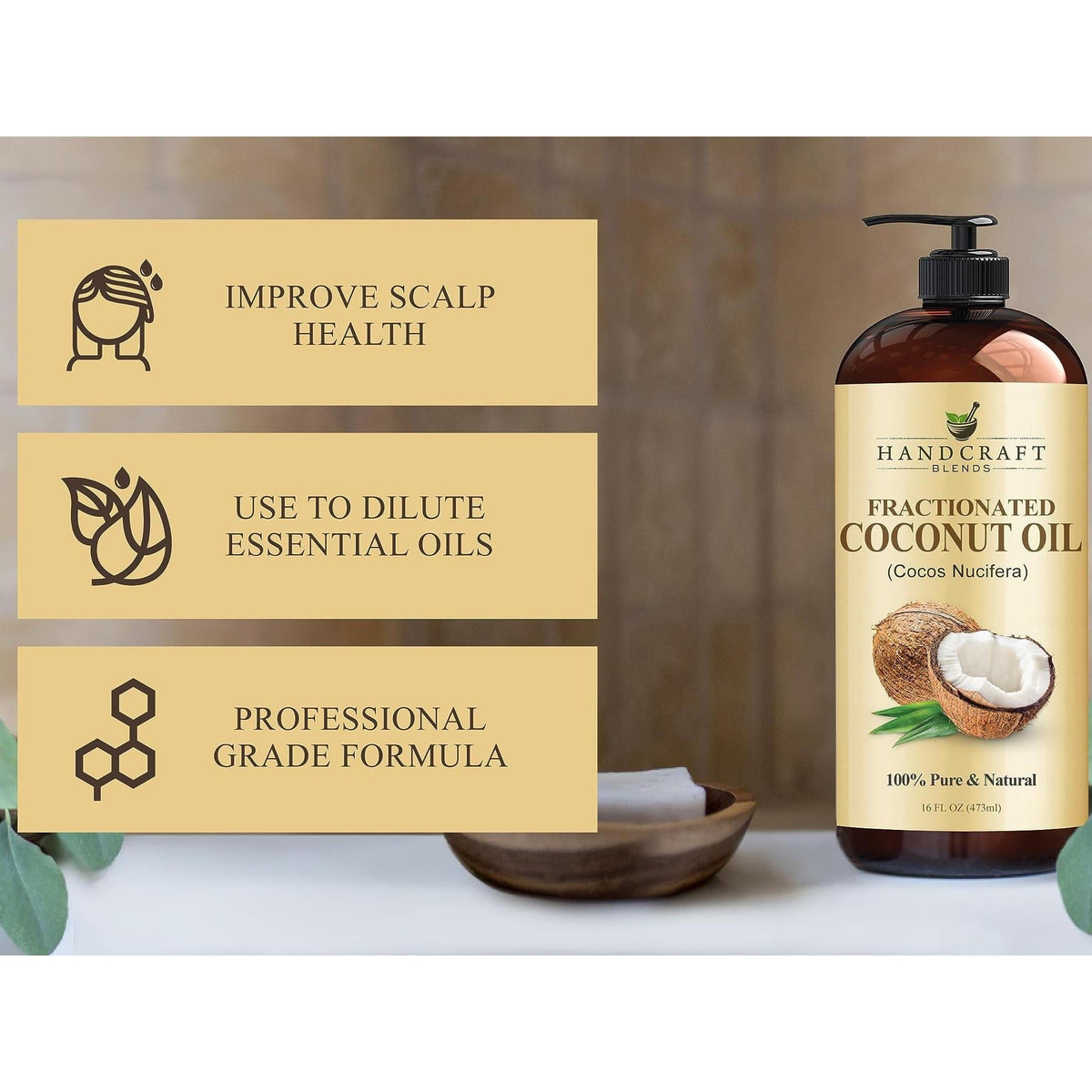 labeled for use on skin, hair, scalp, body massage, and pet coats