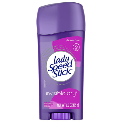 Lady Speed Stick Invisible Dry Antiperspirant – Clean Vanity Staple for Uncluttered Bathroom Counters, 2.3 oz (4 Pack)