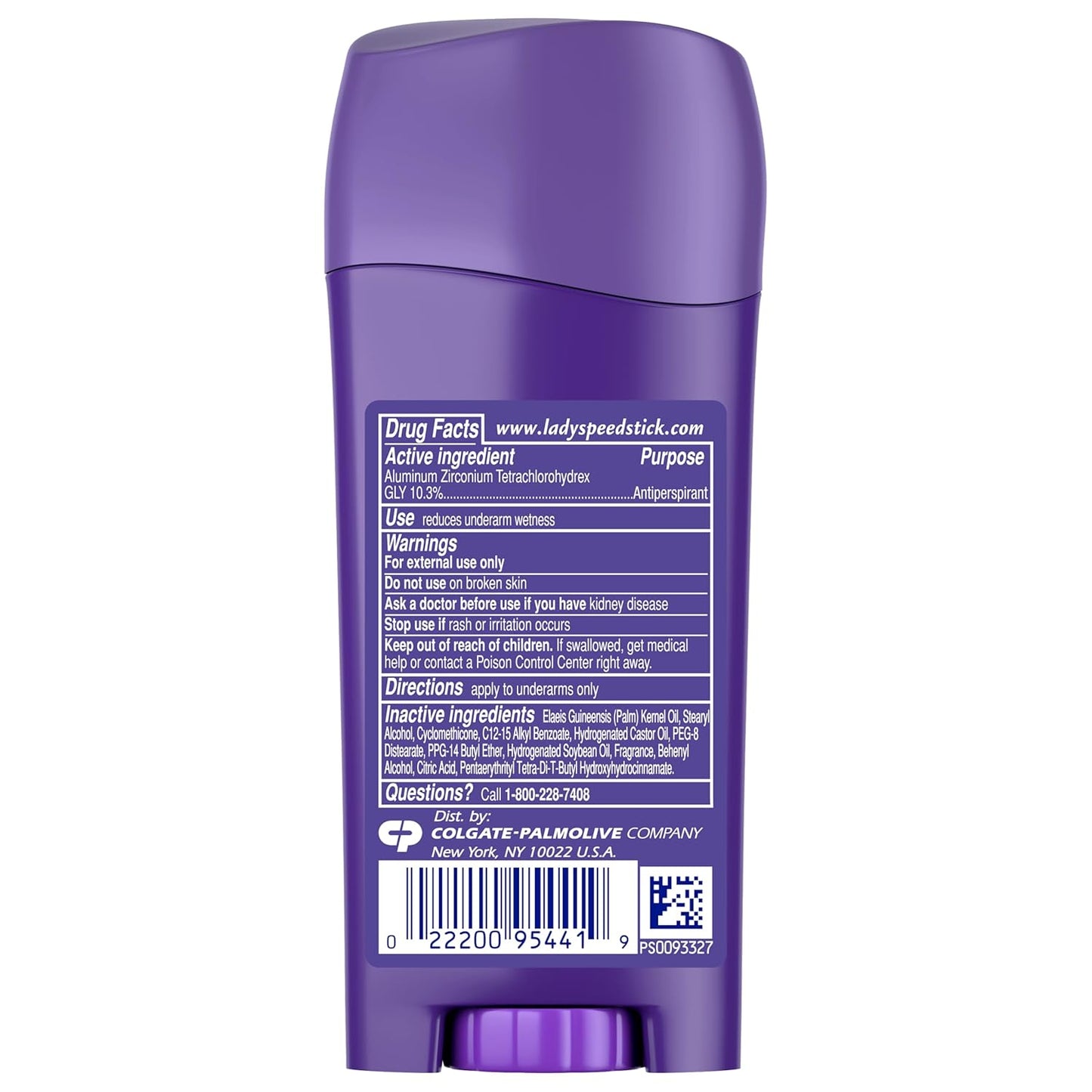 Lady Speed Stick Invisible Dry Antiperspirant – Clean Vanity Staple for Uncluttered Bathroom Counters, 2.3 oz (4 Pack)