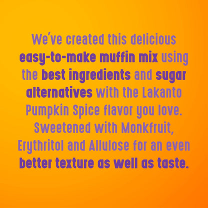 Lakanto Pumpkin Spice Muffin Mix - One Simple Dry Mix for a Clean Label Pumpkin Spice Bake