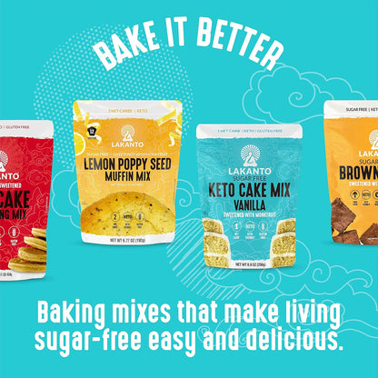 Lakanto Sugar Free Banana Nut Muffin and Bread Mix - One Box Twelve Muffins or One Loav for Clutter Free Pantry
