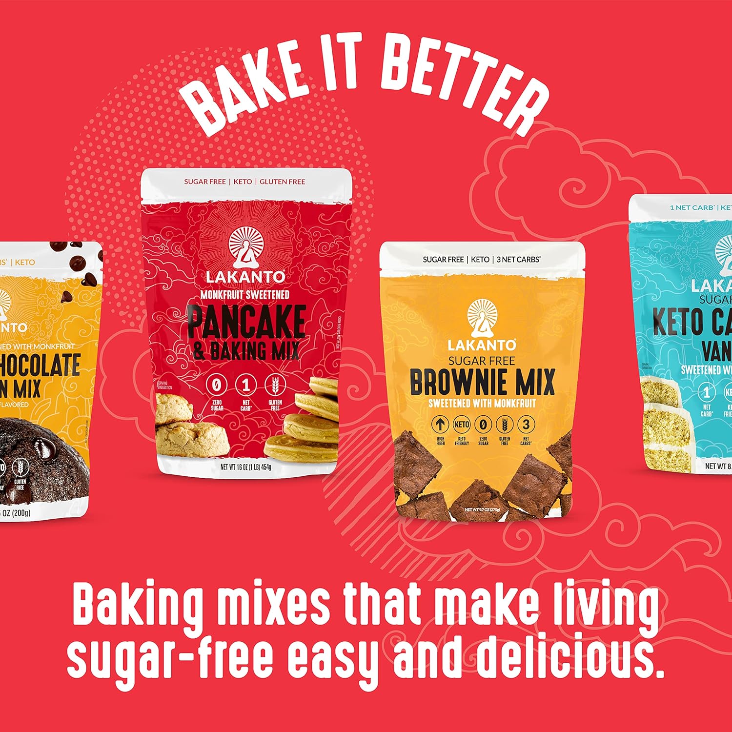 Lakanto Sugar Free Chocolate Chip Cookie Mix – Simple Three Ingredient Baking with Almond Flour