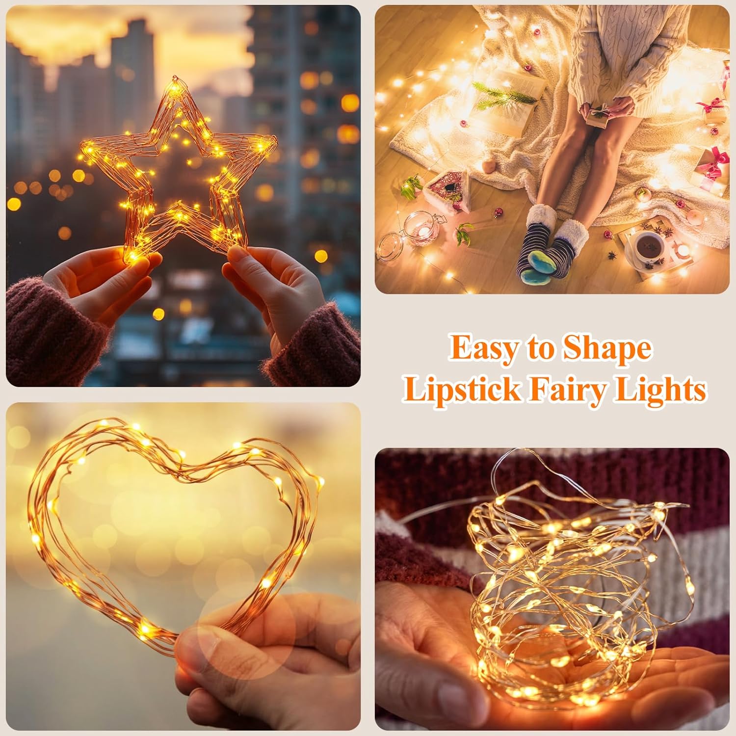Lakumu LED Fairy Lights Child Safe – Cool Touch Nursery and Kids Bedroom String Lights with Auto Shutoff Timer