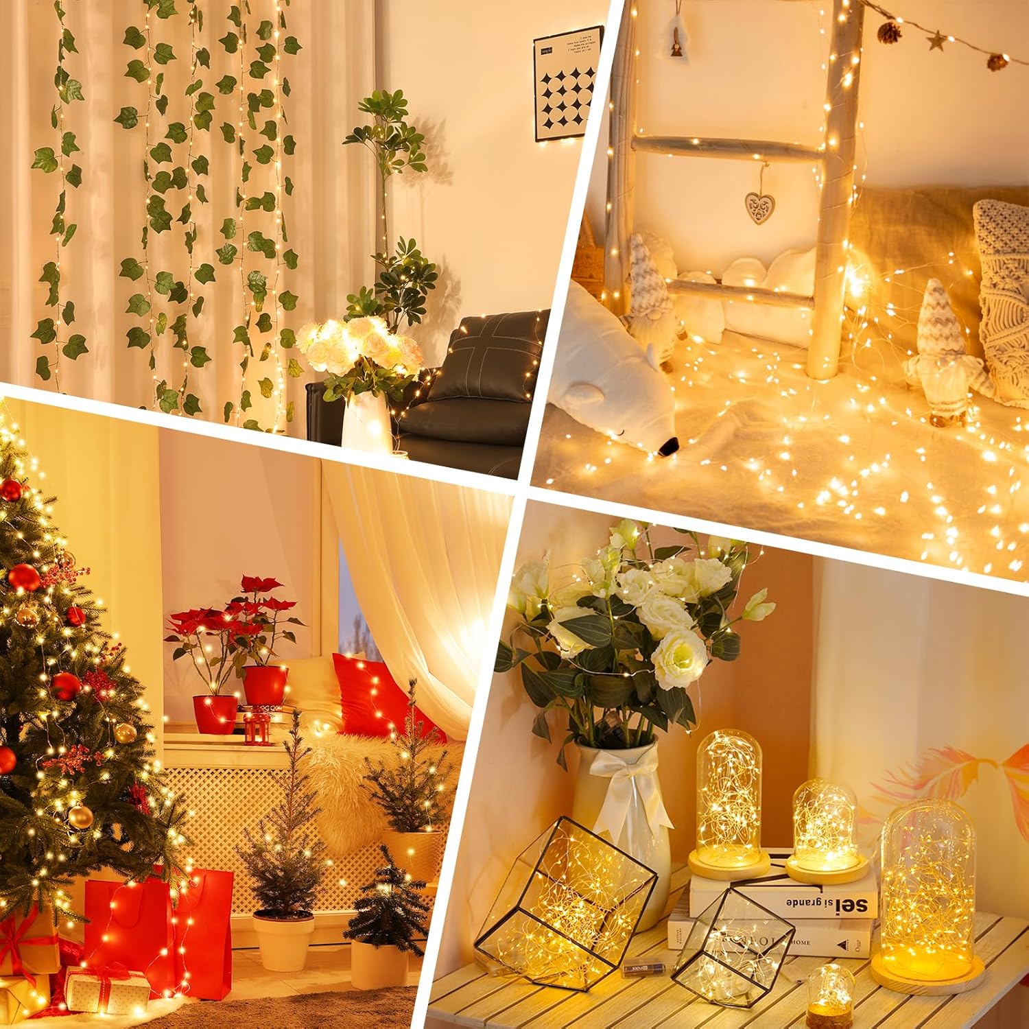 Lakumu LED Fairy Lights Child Safe – Cool Touch Nursery and Kids Bedroom String Lights with Auto Shutoff Timer