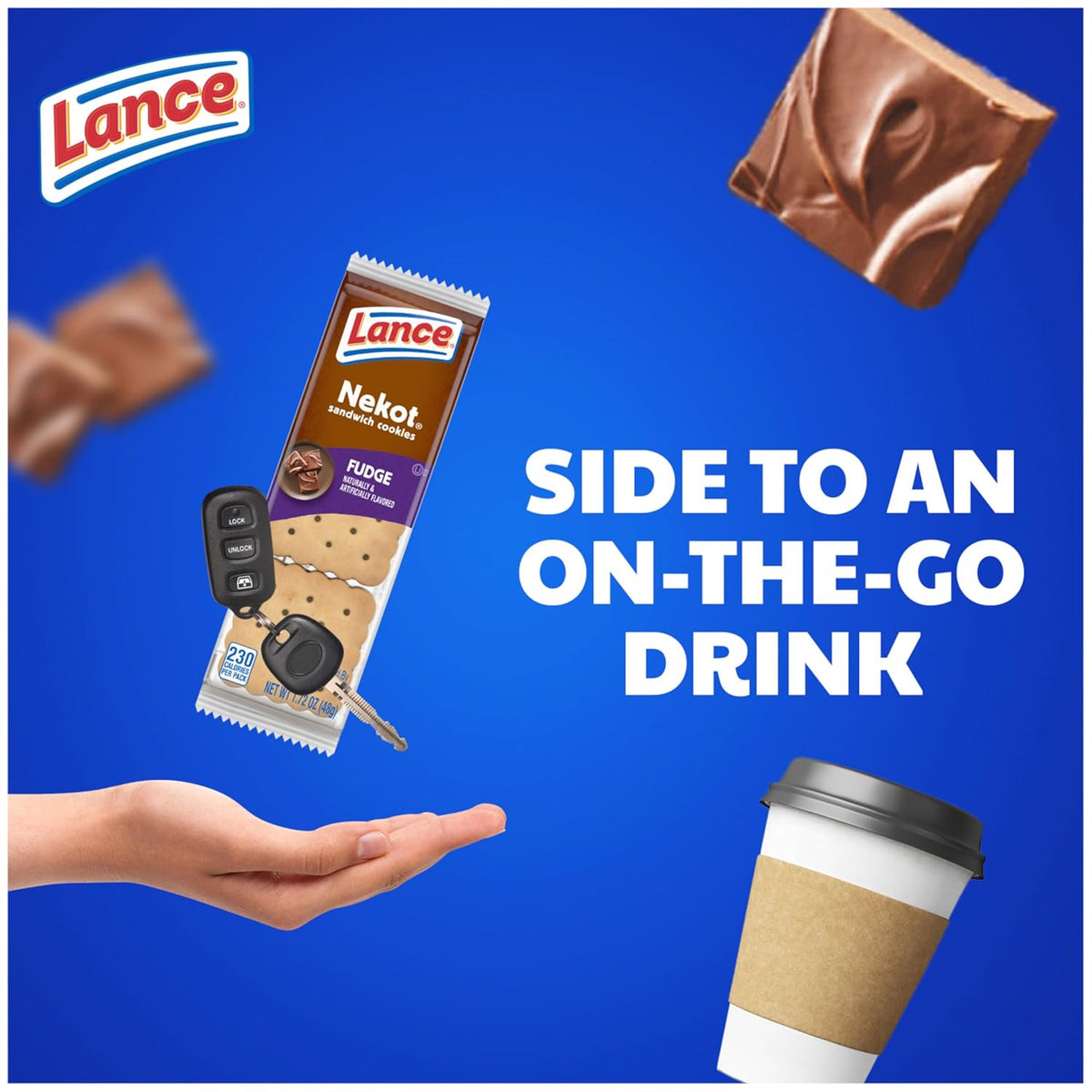 Lance Nekot Fudge Sandwich Cookies, Kid-Friendly Single-Serve Cookie Packs for Lunchboxes and Playdates