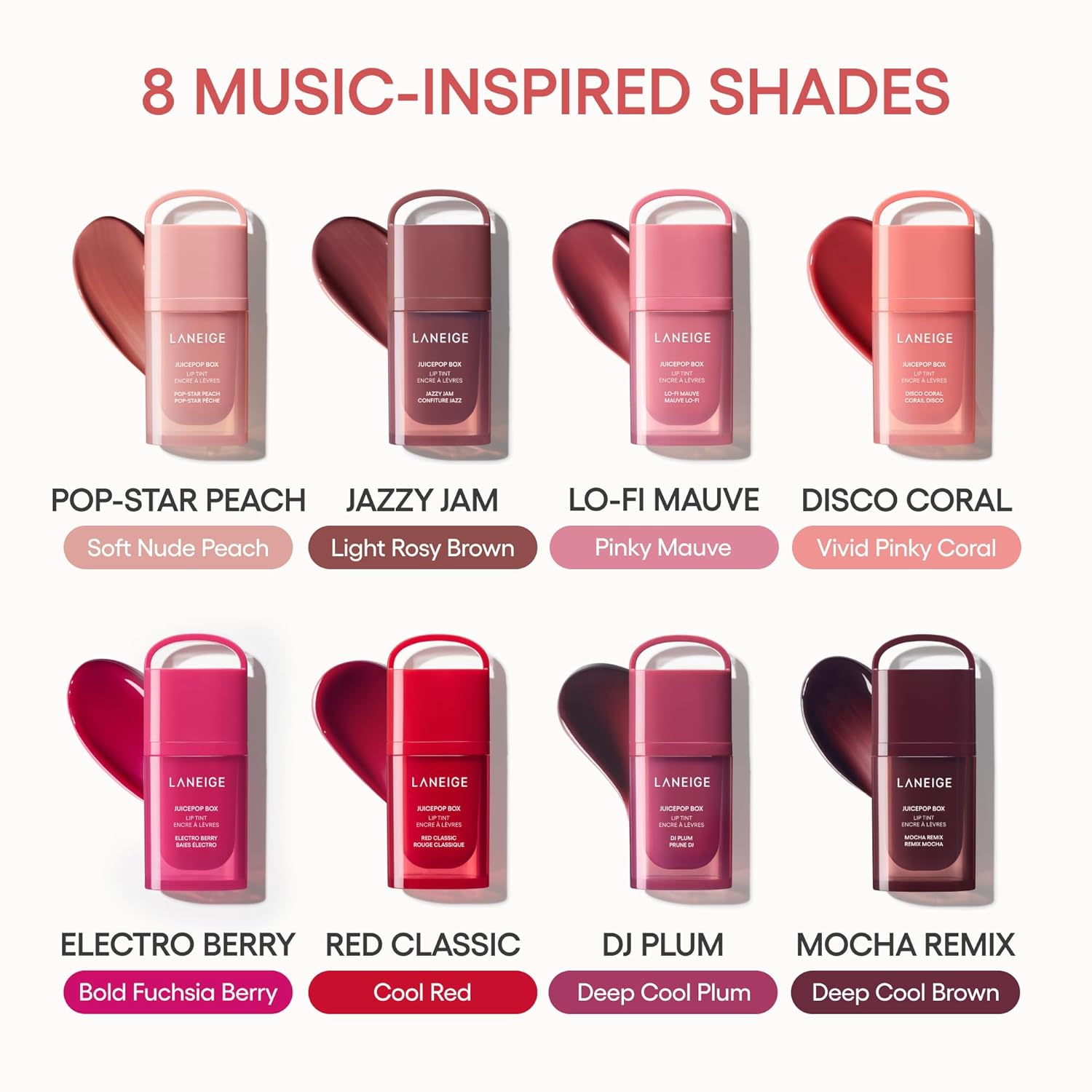 LANEIGE JuicePop Box Lip Tint – Premium K-Beauty Lip Color for Elevated Vanity Counters