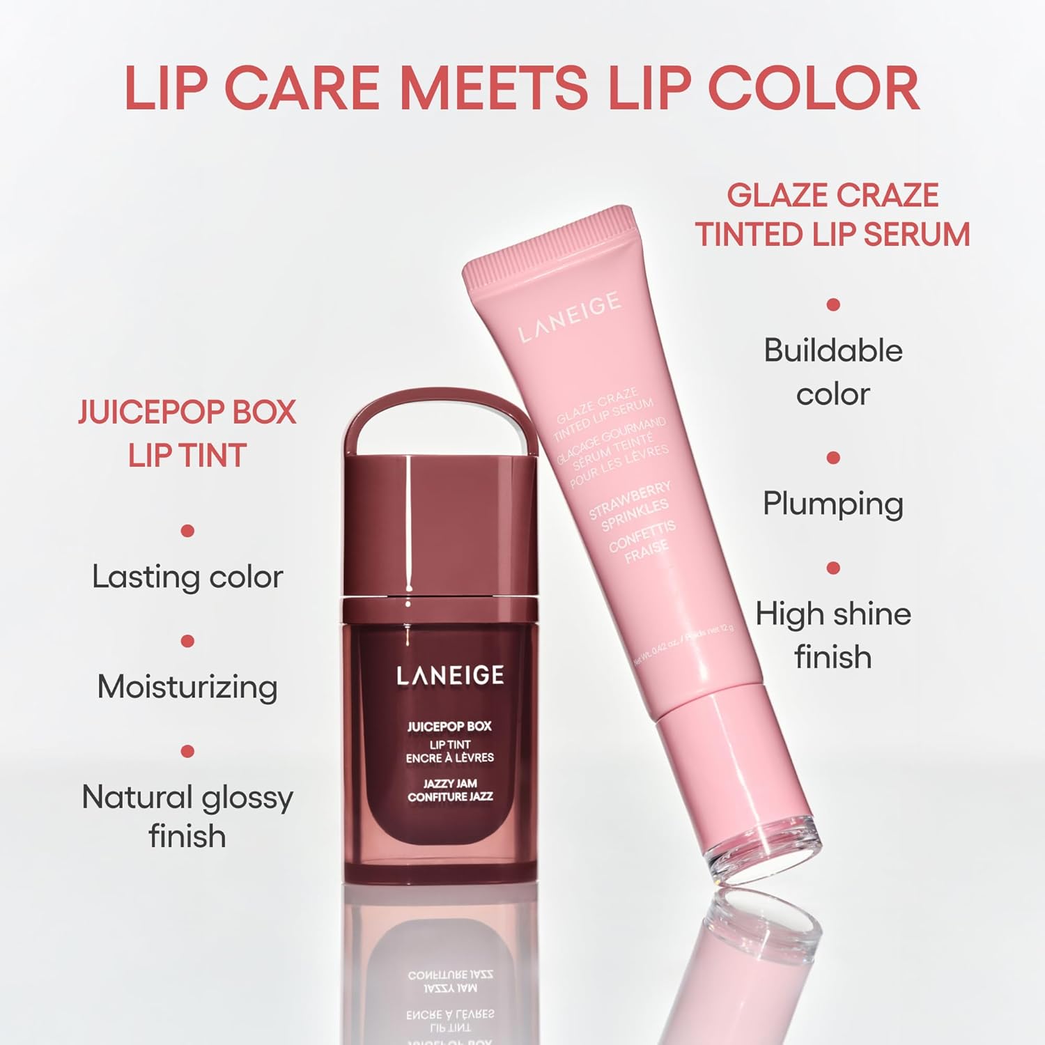 LANEIGE JuicePop Box Lip Tint – Premium K-Beauty Lip Color for Elevated Vanity Counters