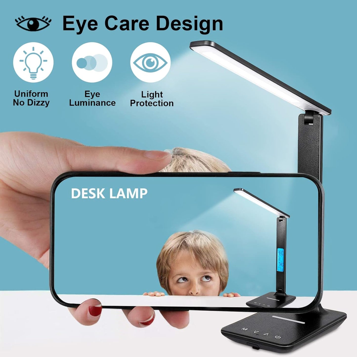 LAOPAO Desk Lamp with Wireless Charger – Practical Housewarming Gift for New Apartment, Dorm, or First Home