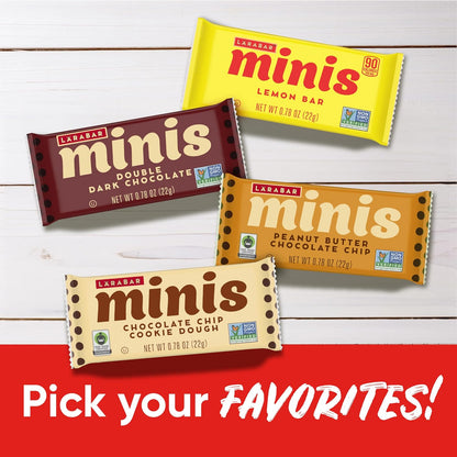 Larabar Minis School Safe Snack – Nut and Date Lunch Box Add-On for Kids, 30 Mini Bars
