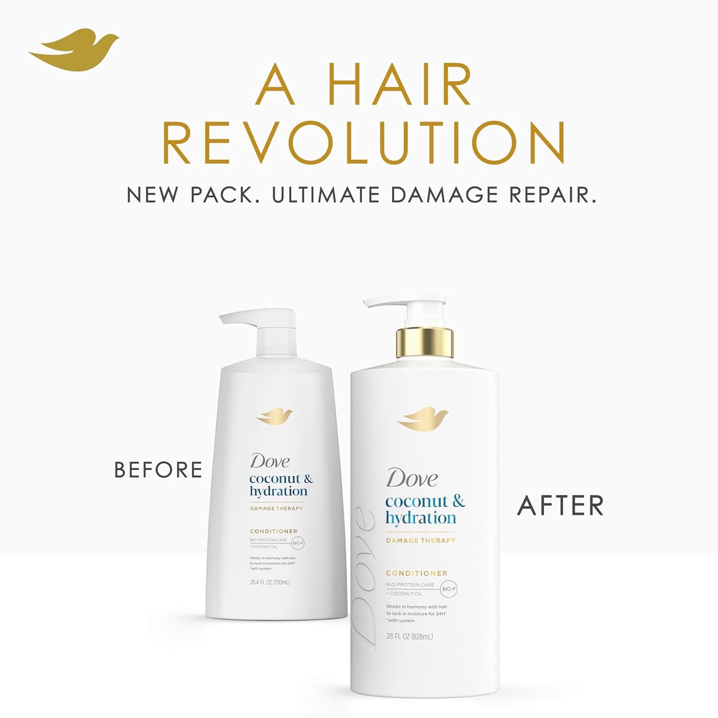 large 28 fl oz family-size liquid conditioner format