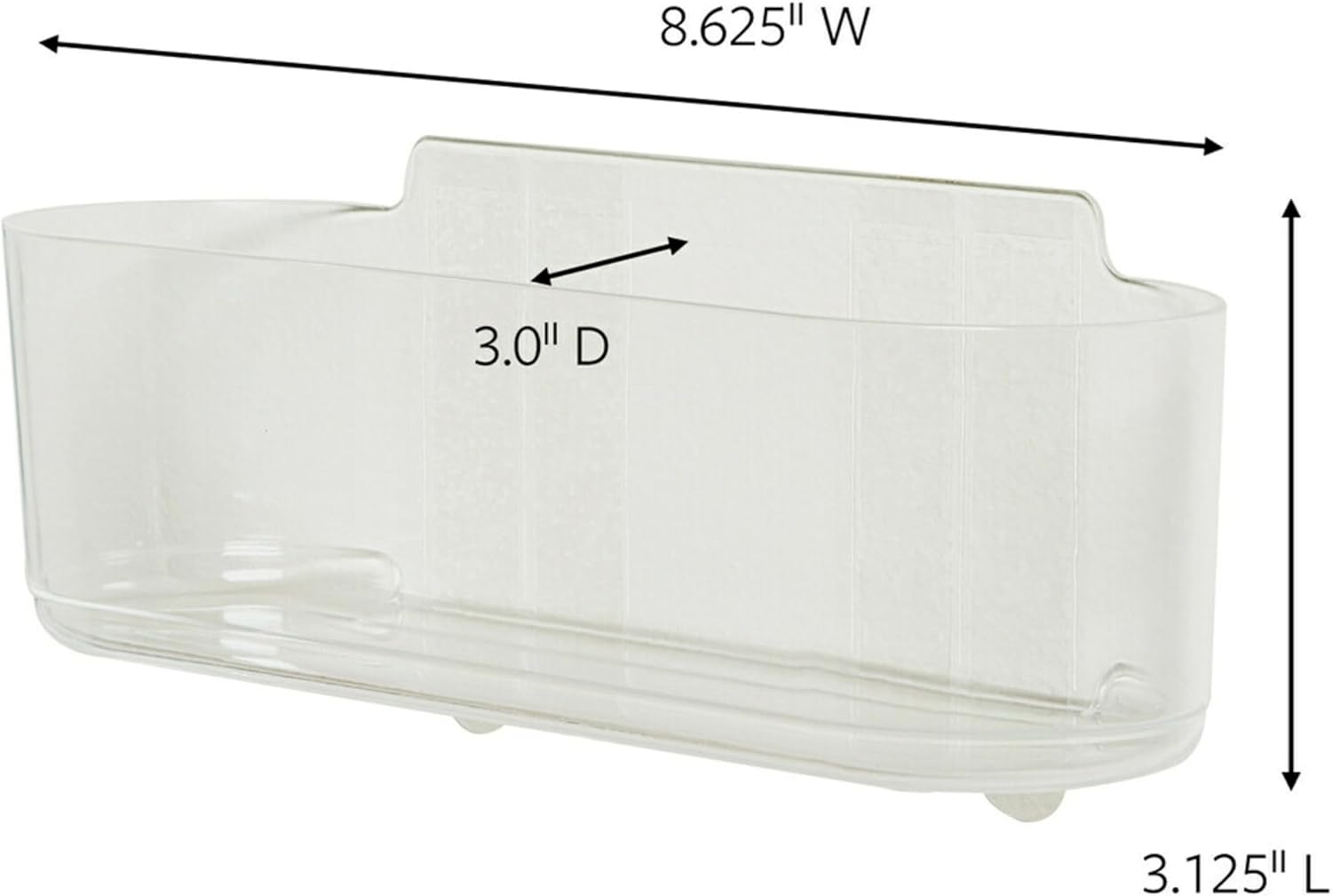 large 8.6" x 3.1" x 3" size for holding multiple items