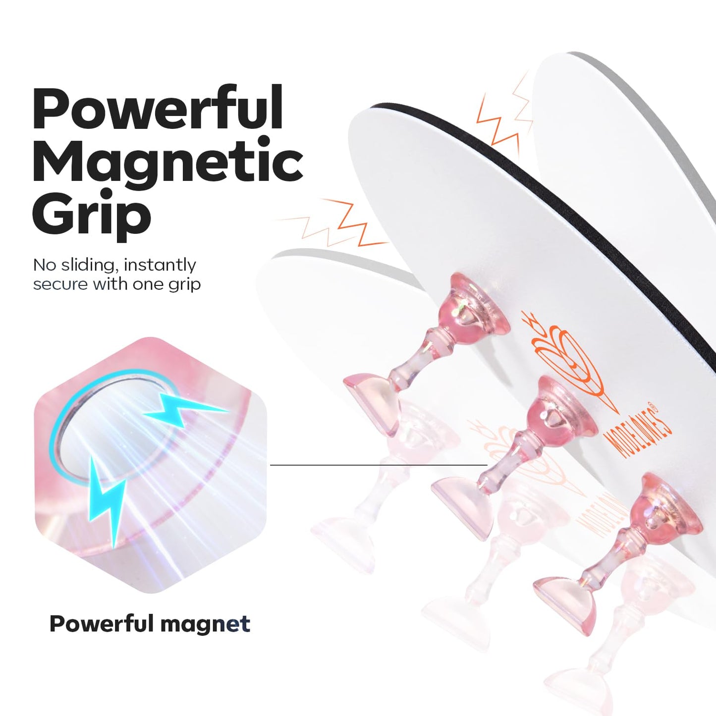 large round anti-slip metal base compatible with all nail lamps