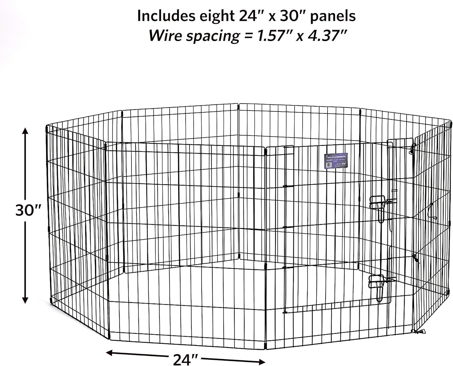 large step-through door opening for easy human and pet access