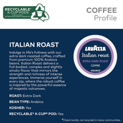Lavazza Coffee Variety Pack – Italian Housewarming Gift for Keurig Owners, Premium Single-Serve Pods, 60 Count