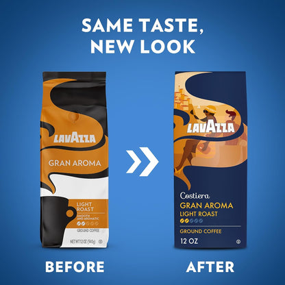 Lavazza Costiera Gran Aroma Ground Coffee – Refined 100% Arabica Single-Origin Blend for the Discerning Breakfast Nook Connoisseur