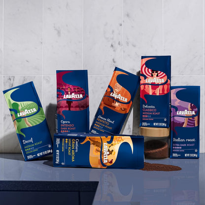 Lavazza Decaf Ground Coffee – Afternoon Pick-Me-Up for Home Office Without the Jitters or Crash