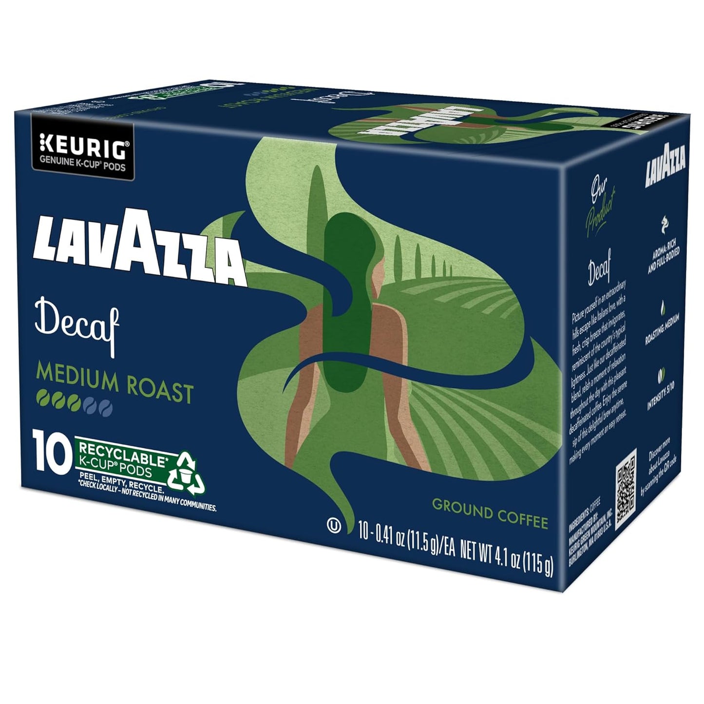 Lavazza Decaf Single-Serve K-Cups – Calming After-Dinner Coffee Ritual for Better Sleep, Medium Roast 88-Count