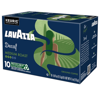 Lavazza Decaf Single-Serve K-Cups – Calming After-Dinner Coffee Ritual for Better Sleep, Medium Roast 88-Count