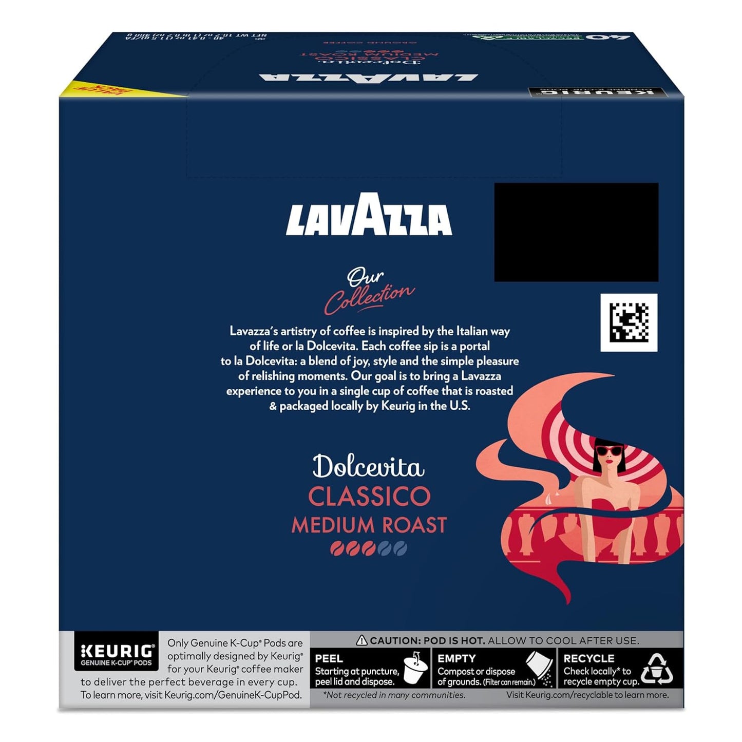 Lavazza Dolcevita Classico Single-Serve Pods – Desk-Side Italian Coffee for Remote Work Focus, 40-Count Box