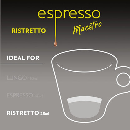 Lavazza Espresso Maestro Ristretto Capsules – Italian Espresso for Family Kitchens and Guest Service, Nespresso Original Compatible