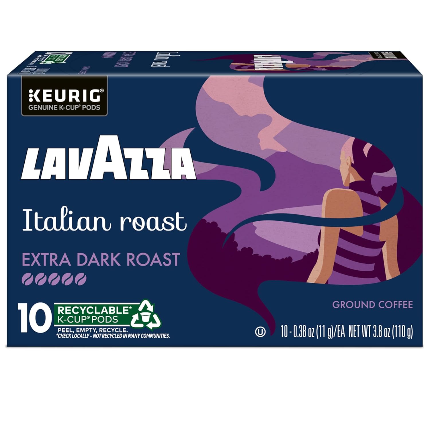 Lavazza Espresso Style K-Cups – Quick Strong Morning Brew for Remote Work Desk Setup, 120ct Bulk