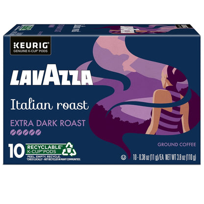 Lavazza Espresso Style K-Cups – Quick Strong Morning Brew for Remote Work Desk Setup, 120ct Bulk