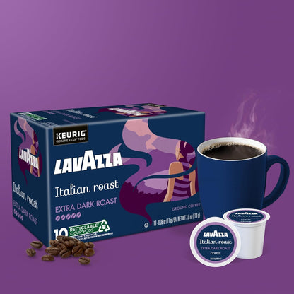 Lavazza Espresso Style K-Cups – Quick Strong Morning Brew for Remote Work Desk Setup, 120ct Bulk