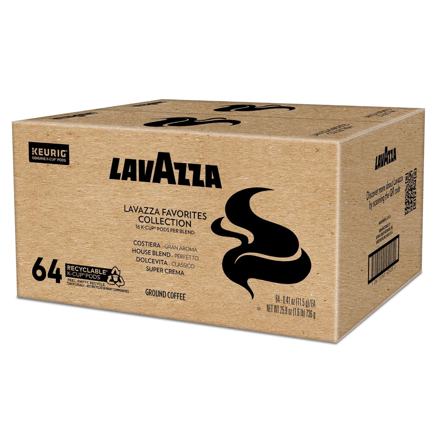 Lavazza Favorites Collection Keurig K-Cup Variety 64ct – Mindful Morning Coffee Ritual for Calm and Focused Starts