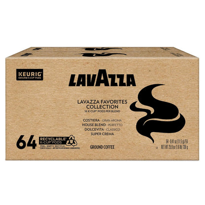 Lavazza Favorites Collection Keurig K-Cup Variety 64ct – Mindful Morning Coffee Ritual for Calm and Focused Starts